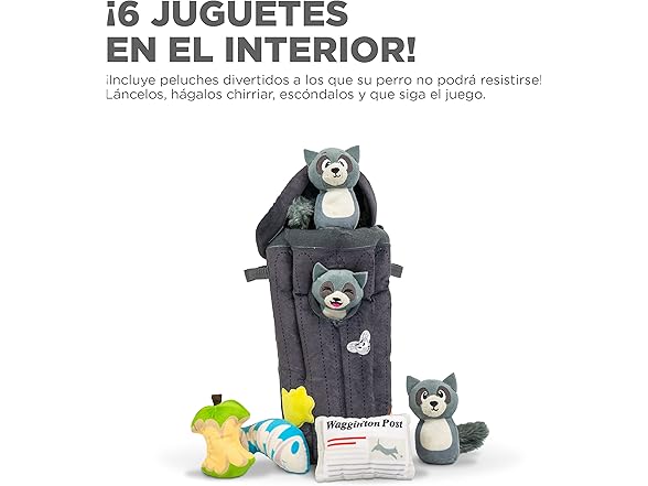 Outward Hound Hide A Raccoon Plush Dog Toy