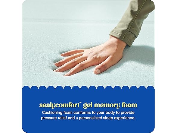 Sealy Dreamlife 3” Gel Memory Foam Cal King Mattress Topper