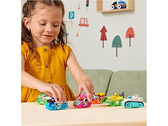 Paw Patrol, True Metal Neon Rescue Vehicle Gift Pack of 6