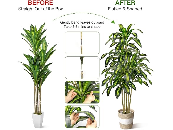 LuceAlberi 5FT Artificial Dracaena Tree