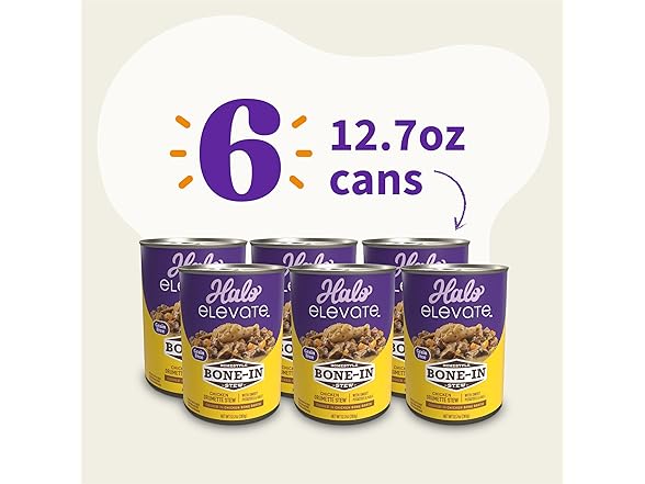 Halo Elevate Wet Dog Food 12.7 Oz Can (Pack of 6)