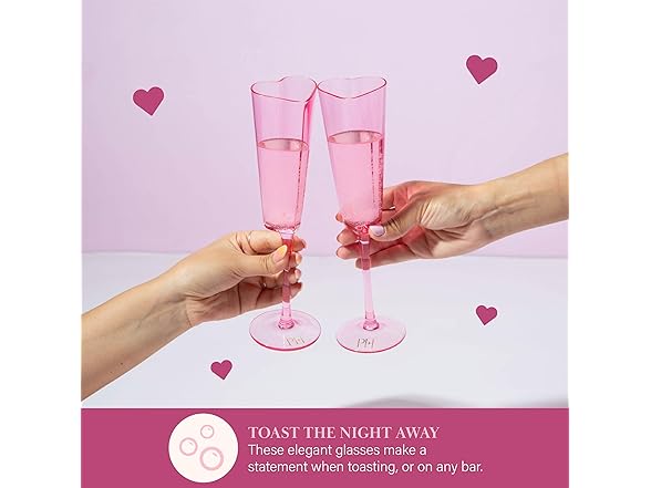 Paris Hilton Heart Shaped Champagne Flute Gift Set