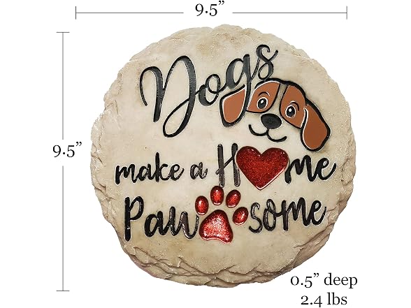 Spoontiques Garden Décor Dogs Make a Home Pawsome Stepping Stone