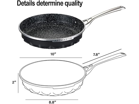 ARTMARTIN 10 Inch Nonstick Frying Pan