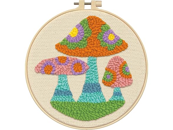Mushrooms Punch Needle Kit for Beginners