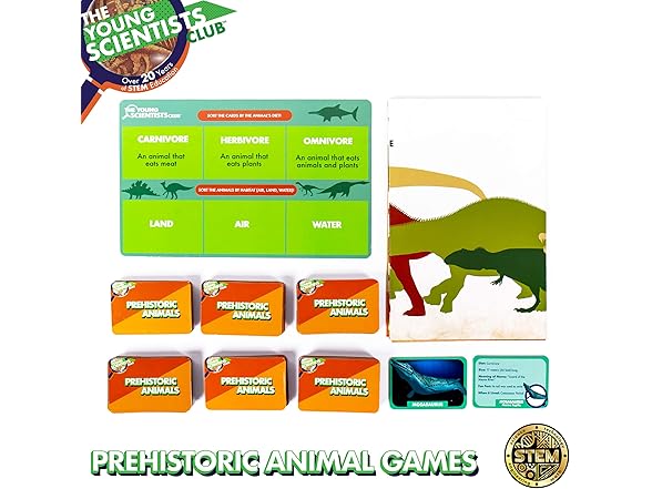 The Young Scientist Prehistoric Animal Card Games