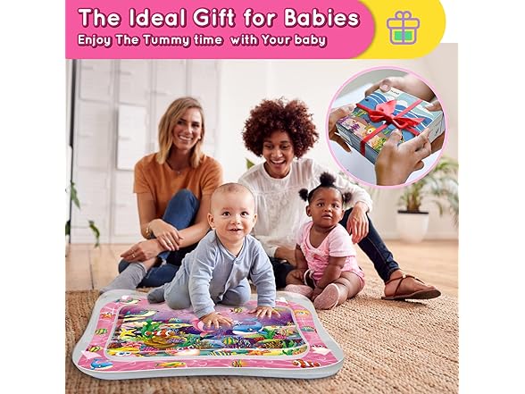 Tummy Time Baby Water Play Mat 2 Pack