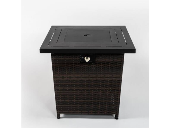 ToolCat 28" Square Wicker Fire Table