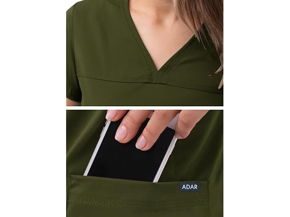 Adar Medical Uniforms Women (L) Adar Scrubs Olive
