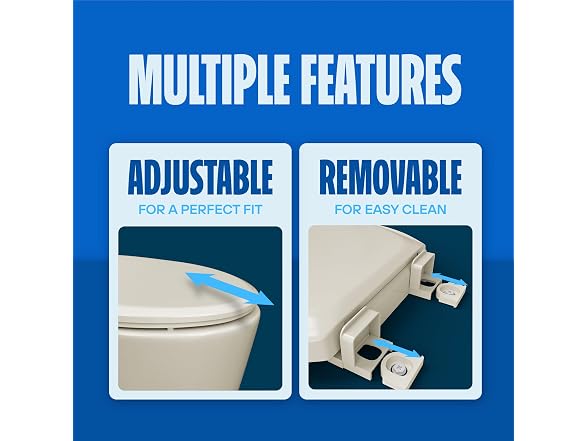 HIGHCRAFT Round Plastic Toilet Seat Slow Close, Bone