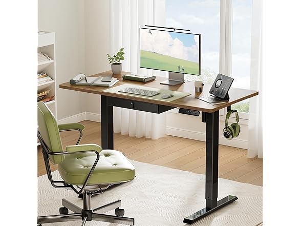 Marsail 48x24 Electric Standing Desk with Drawer