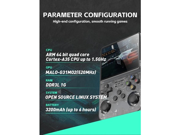 RetroRush Retro Handheld Gaming Console