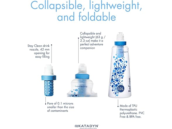 Katadyn BeFree 1.0L Water Filter Fast Flow