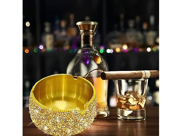 Sparkling Gold Ashtray Decor