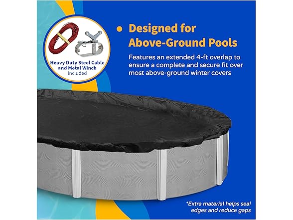 Blue Wave Bronze 8-Year 15 ft x 30 ft Oval Above Ground Pool Cover