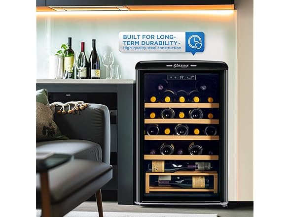 Unique Appliances Classic Retro 21" 28-Bottle Wine Cooler