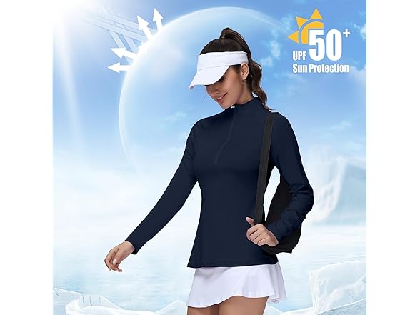 Ggov Women Golf Shirts Woman UPF 50+ Sun Shirts