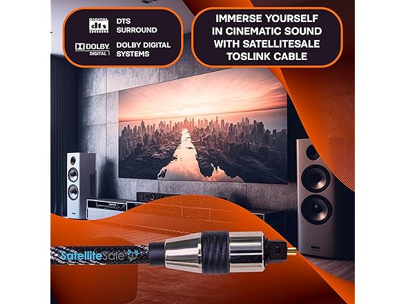 Toslink SPDIF Audio Optical Fiber Cable