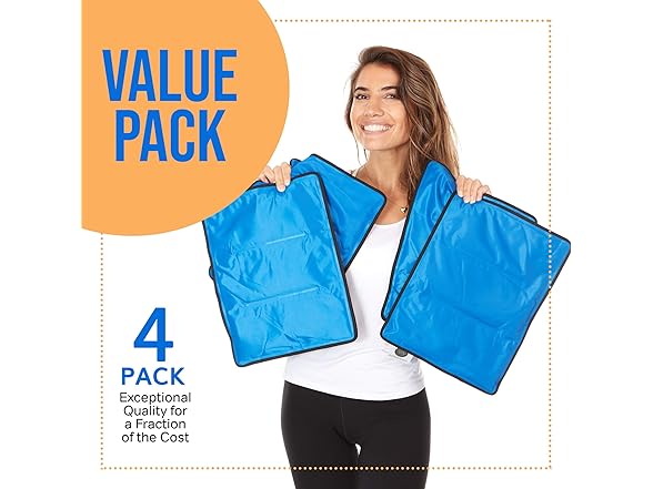 XXL Gel Ice Packs 4pk 11x14.5in