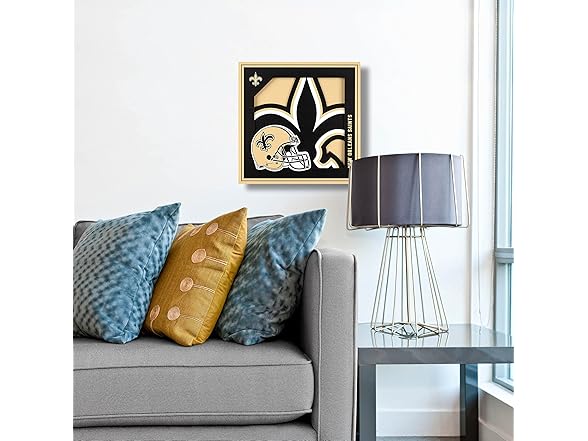 NEW ORLEANS SAINTS 3D Logo Series Wall Art