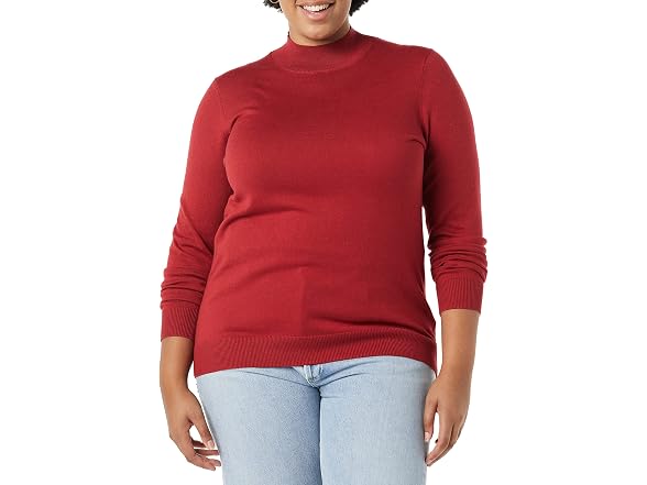 Amazon Essentials Women Lightweight Mock Sweater