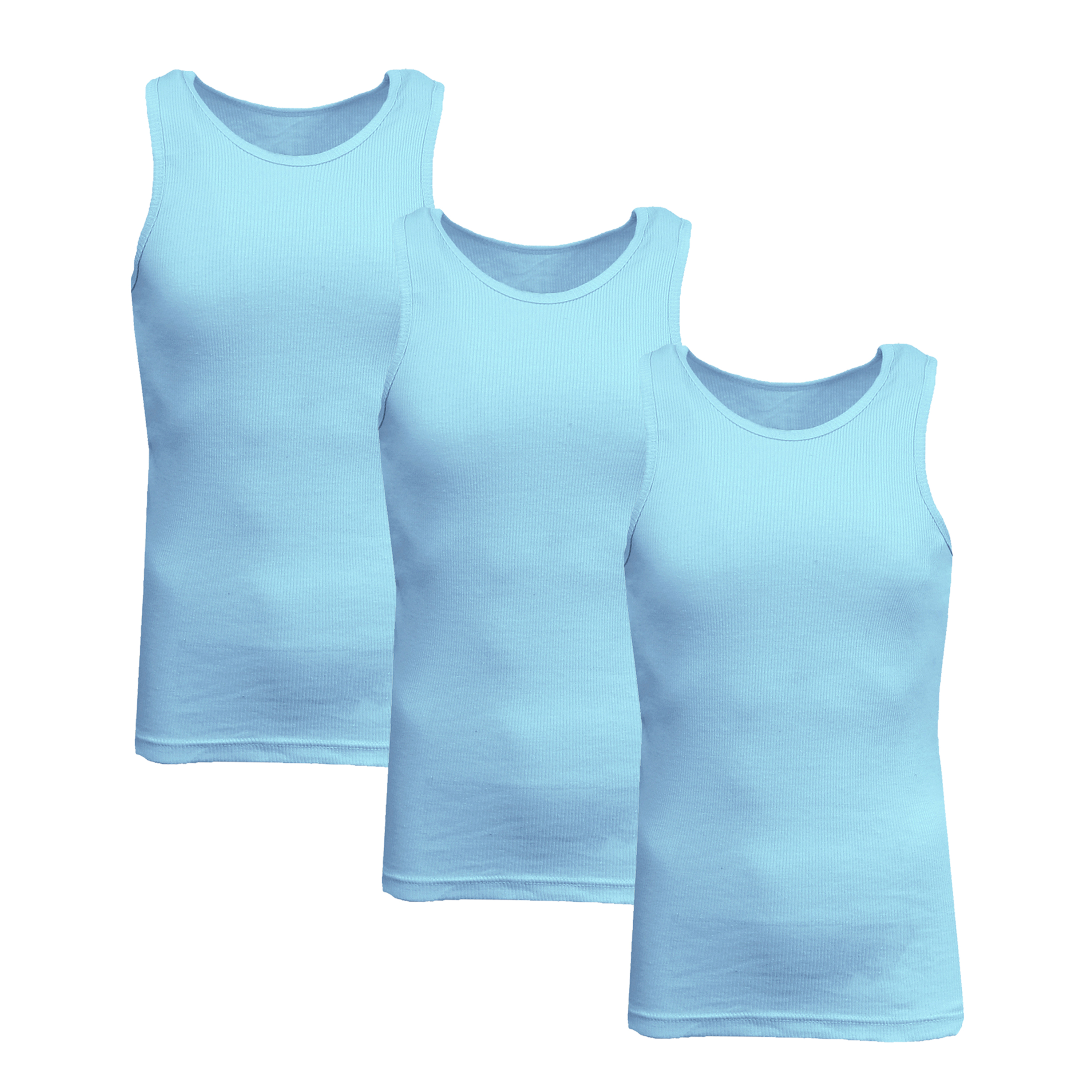 3 or 5PK Men's Heavyweight Ribbed Tank Top - Gallery 45