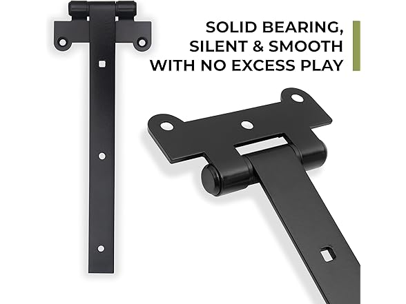 12" Black Door Hinges – 2Pcs