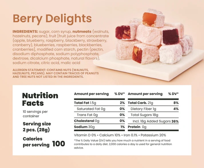 (5 Pack) Liberty Orchard Soft Fruit & Nut Candies Gift Set - Gallery 35