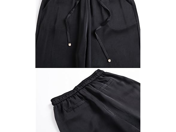 Heipeiwa Women (XS) Straight Wide Leg Satin Pants