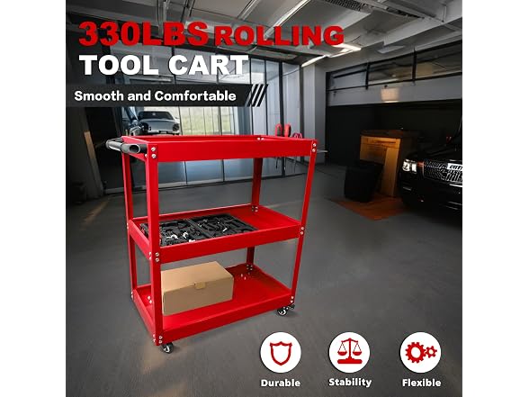 YATOINTO Metal 3 Tier Rolling Cart