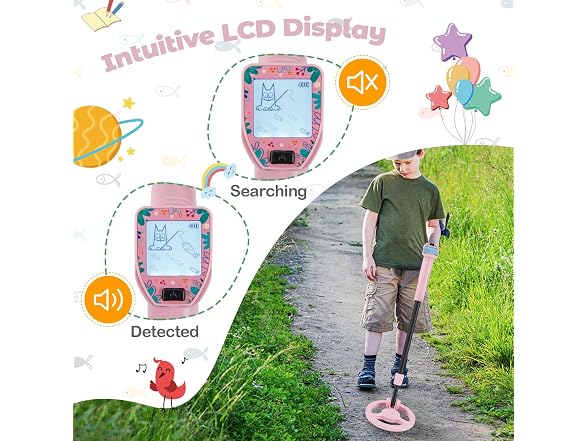 Costzon Kids Metal Detector Pink