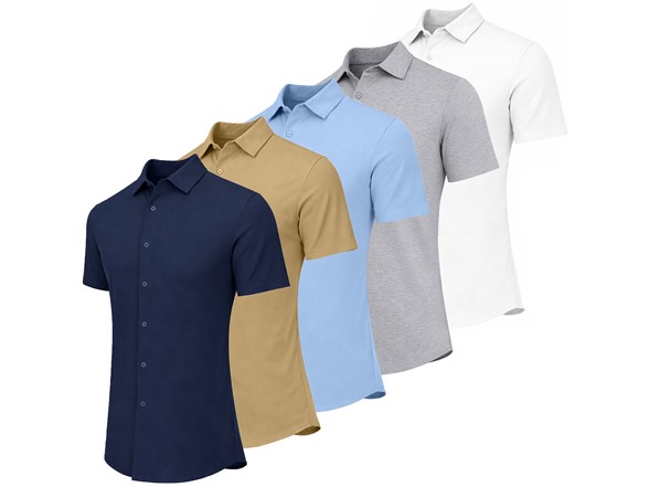 Navy - Khaki - Light Blue - Heather Grey - White