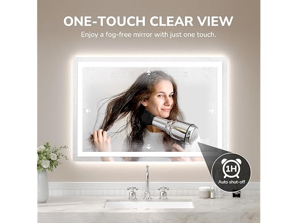 USHOWER LED Bathroom Mirror 48x32 Inch
