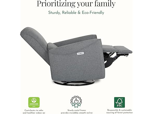 Evolur Belmont Power Recliner with Massager