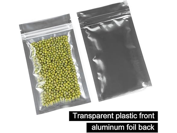 GooGou Resealable Zip Mylar Bag Food