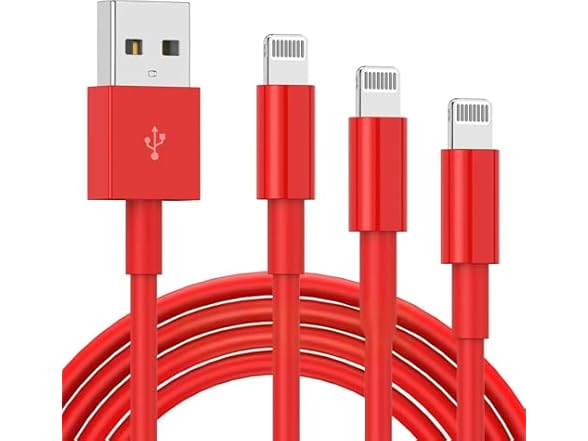 3 Pack Apple MFi Certified Charger