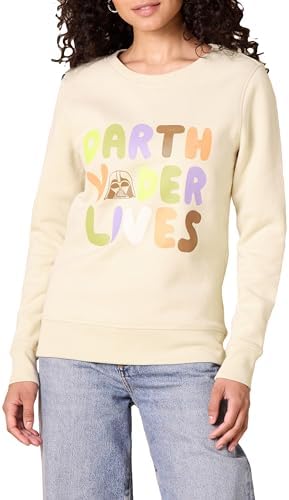 Amazon Essentials Disney | Marvel | Star Wars | Princess Women's Fleece Crew Sweatshirts, Star Wars Vader, Medium