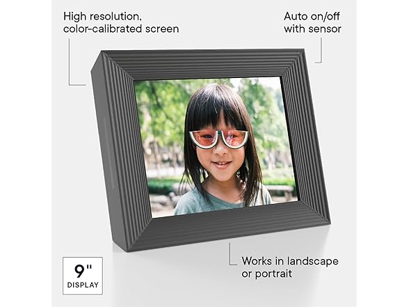 (NEW) AURA Mason 9" WiFi Digital Picture Frame