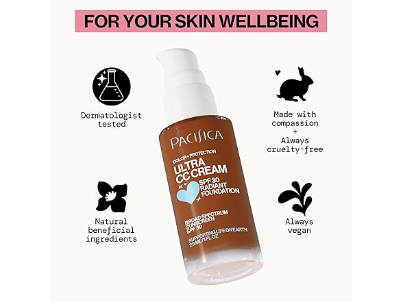 Pacifica Ultra CC Cream Radiant Foundation SPF 17 - Cool-Deep