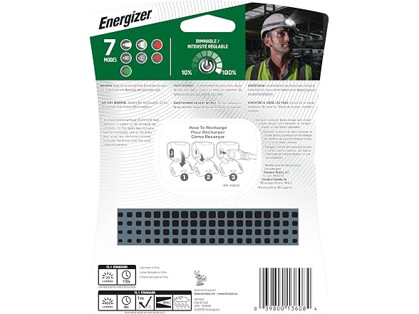 Energizer LED Rechargeable Headlamp Flashlight