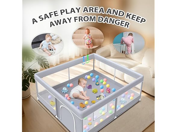 XVISHX 50x50" Baby Playpen