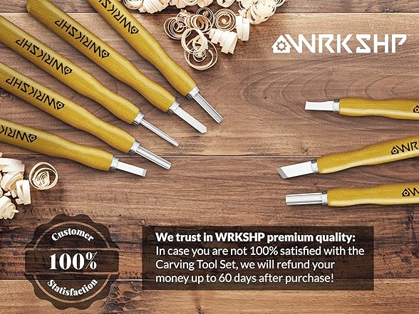 WRKSHP Wood Carving Tools - 12 PCS
