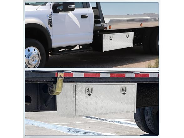 MOVECOM Heavy Duty Aluminum Underbody Tool Box Silver