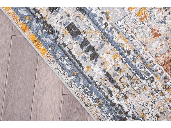 L'Baiet Marie Blue Distressed 2x6 Runner Rug