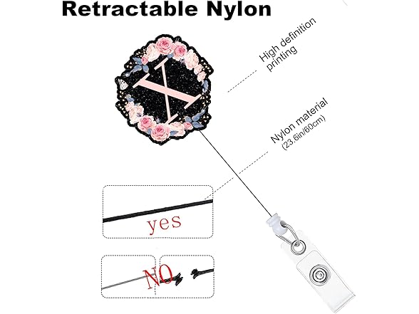 Bclelct A-Z Letter Badge Reels Holder