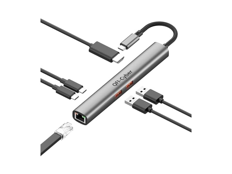 QFI-Cyber 6-in-1 USB-C Hub