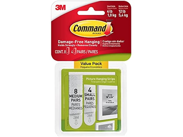 Command Command 4-packages of Small & Medium Pic