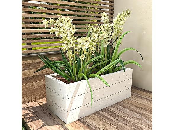 LeisureMod OP14DW Oasis Planter White