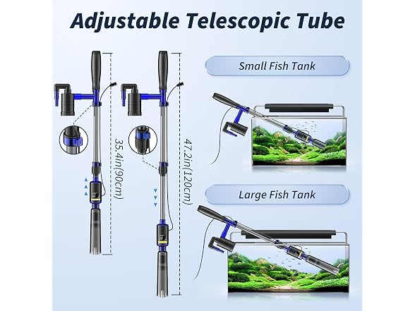 Electric Aquarium Gravel Cleaner 530GPH