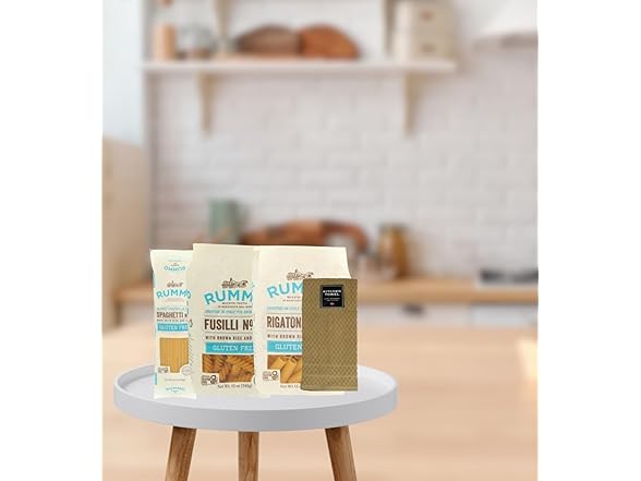 4 Item Set-Rummo Spaghetti, Fusilli, Rigatoni, & Towel